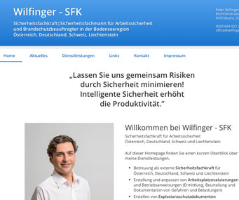 Wilfinger - SFK - Sicherheitsfachkraft für Arbeitssicherheit Wilfinger - SFK - Sicherheitsfachkraft für Arbeitssicherheit